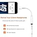 for iPhone X Headphone Adapter to 3.5 mm Headphone Jack Adapter for iPhone 8/8 Plus/Xs Max /7/7 Plus/XR Audio Aux Earphone Dongle Spiltter Connector Converter Adapter Support All iOS System -2 Pack