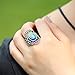 Mood Ring Handmade Zinc Alloy Antique Sterling Silver Plated Oval Shape Temperature Sensing Color Changing Stone Finger Big Rings for Women Fashion RS013