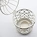 Ciaoed Small Metal Tealight Hanging Birdcage Lantern, Vintage Decorative Centerpieces of Wedding & Party Christmas Pack of 2 (White)