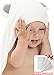 Organic Bamboo Baby Hooded Towel Set - Bonus Washcloth - Plush & Soft Baby Bath Towel - Highly Absorbent  - Great Baby Shower Gift - for Baby Boy or Girl - Sized for Infant and Toddler
