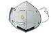 Jesspad Pollution Mask N95 Particulate Respirator Mask with Valve Filter Gray 10 pcs/pack
