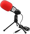 Professional Stereoscopic Condenser Sound Microphone With Stand for PC Laptop Skype MSN QQ Recording Black