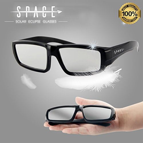 Solar Eclipse Glasses Eclipse Glasses Glasses To Watch Solar Eclipse Solar Eclipse Viewing Glasses CE and ISO Tested Safe Solar Viewing – 3 Pack (3 Glasses and 3 Cases) SPACE