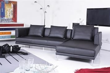 Rolf Benz Sofa 344 Sento Corner Leather Black 34 125 Recamiere With Armrest Right Amazon De Kuche Haushalt