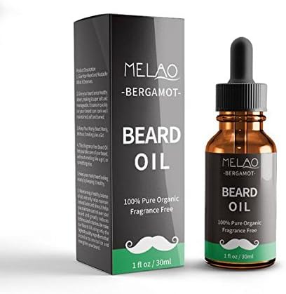 Organic Beard Oil and Conditioner - 100% Pure and Natural Unscented - for Groomed Beard Growth, Mustache, Face and Skin - Softens Your Beard, Stops Itching and Treats Acne