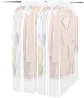 Tina - 2 Bolsas para Ropa, Lavables, Transparentes, PEVA, para Colgar Ropa, con Funda, sin Marco, 60 x 30 x 110 cm