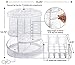 Sorbus Rotating Makeup Organizer Station Nail Bar, 360° Rotating Adjustable Carousel with Tray for Cosmetics, Skincare, etc — Great for Vanity, Bathroom, Bedroom (Adjustable Carousel Station - Clear)