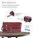 katloo Mini Cross Body Bag Cell Phone Purse for Women Genuine Leather Wristlet Wallet Clutch Purses Handbags with Shoulder Strap (Burgundy)