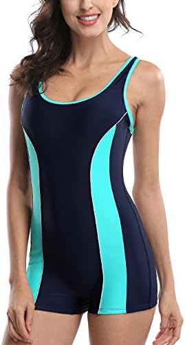 V FOR CITY Women's Boyleg Sports Swimwear One Piece Swimsuits Athletic Boy Short Swimsuit