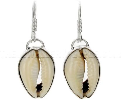 Cowrie Shell & Silver Earrings