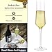 Hand Blown Champagne Flutes -100% Lead Free Crystal Clear Set of 2 Champagne Flute Glasses, Perfect Glass Party Cups