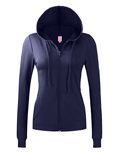 Regna X NO Bother Womens Jersey Lightweight Active Full Zip up Hoodie Jacket