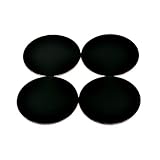 50mm Black Aluminum Car Wheel Center Hub Caps Base Sticker Set of 4