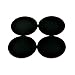 50mm Black Aluminum Car Wheel Center Hub Caps Base Sticker Set of 4