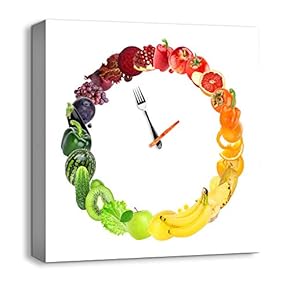 Canvas Wall Art Abstract Cute Clock...