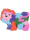 HIPGCC Wooden Jigsaw Puzzles Winding Lion Toys for Preschool Letter & Numbers Puzzles Educational Toys For Toddlers/Kids/Children/Boys/Girls (3 4 5 Year Old and Up)