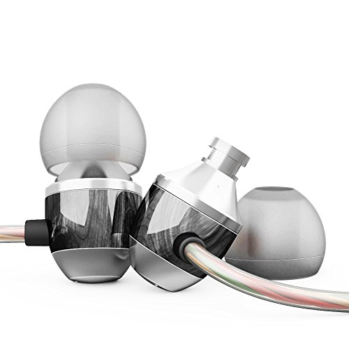 Premium Genuine Wood Corded In Ear Headphones Earbuds Heavy Bass