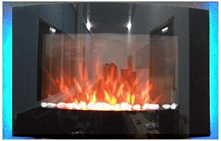 TRUFLAME 2018 7 COLOUR CHANGING LED WALL MOUNTED ARCHED GLASS ELECTRIC FIRE PEBBLE EFFECT!