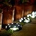 Loren Solar Ground Lights Outdoor,Solar Disk Lights,Waterproof,Solar Garden Lights for Pathway Lawn Yard Roads Walkway Driveway - Cold White (Only 4 Pack LED lights with 10 LED bulbs for each light)