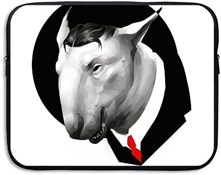 Business Briefcase Sleeve Cool Bull Terrier Drawing Laptop Sleeve Case Cover Handbag For 15 Inch Macbook Pro/Macbook Air/Asus/Dell/Lenovo/Hp/Samsung/Sony/Women &amp; Men