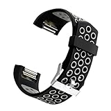 For Fitbit Charge 2, bayite Replacement Bands Soft Silicone Breathable Accessories Fitness Wristband Adjustable Fashion Sport Strap