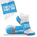 Gone For a Run Inspirational Ankle Socks for Women - Affirmation - Fun Running Socks - Runners Gifts & Motivation - 13.1 (Baby Blue)
