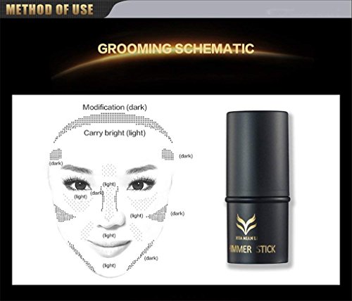 FantasyDay Illuminator Face Highlighter Makeup Sticks Pearl Shimmer Whitening Cream Shimmer Contouring Stick Foundation Stick Face Eye Nose Concealer Pen #2 - Thumbnail 4
