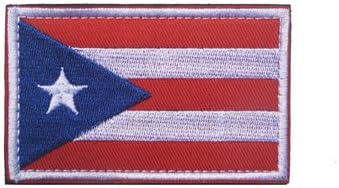 URGREAT Puerto Rico Flag Velcro Tactical Patch Uniform Military Embroidered Applique