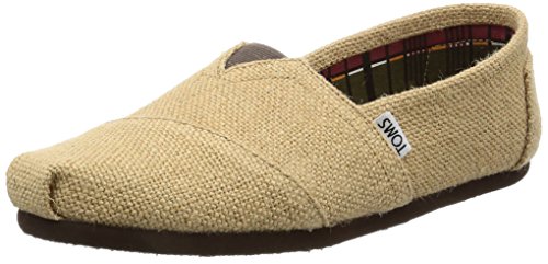 TOMS Men s Classic Woven Slip-On,Burlap,11.5 M