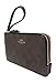 COACH F66506 CORNER ZIP WRISTLET IN SIGNATURE Brown Black