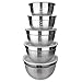 Stainless Steel Mixing Bowls Set of 5,with Plastic Lids-JUNING