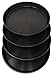 Matri Round Plastic Planting Saucer (Black, 14 Inch)