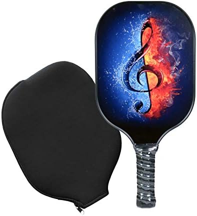 HULUCKY Pickleball Paddle, Graphite Pickleball Racket Polypropylene Honeycomb Core-Lightweight Pickleball Paddle 8OZ with Cover for Beginners, Outdoor Indoor