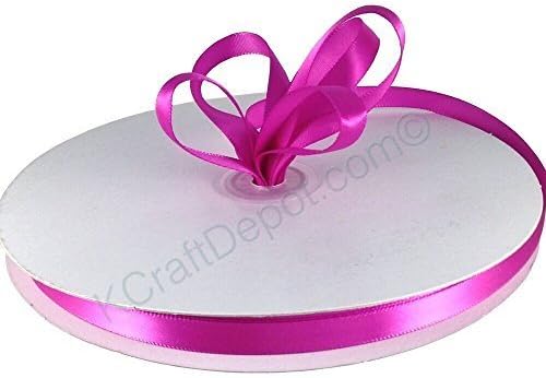 1/4"(6mm) Satin Ribbon Single Faced 100 Yards - Fuschia