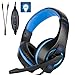 Gaming Headset for PS4 PC, Fuleadture Stereo Xbox One Gaming Headset with Mic, Noise Cancelling Over Ear Headphones with LED Light, Soft Memory Earmuffs for Nintendo Switch Laptop Mac
