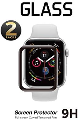 2 Pack - Screen Protector 44mm for Apple Watch Series 4 Full Coverage 2.5D Curved Anti-Scratch Tempered Glass Film for Apple iWatch (44mm)