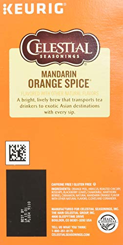 image for Celestial Seasonings Mandarin Orange Spice Herbal Tea, K-Cup Portion P