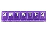 Ezy Dose Large Weekly / Locking Pill Planner with Braille , Purple, 3-Pack