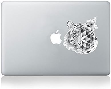 Geometric Tiger Splice Vinyl Sticker for Macbook (13/15) or Laptop by Kitty Foster