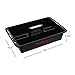 Plastic Storage Tray Tote- Versatile Multiuse Caddy with Attached Portable Handle to Organize and Carry Tools, Cleaning Supplies, More by Stalwart