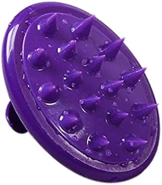 Ultra-Soft Silicone Washable Pet Grooming Shedding Message Bath Brush Hurtless Elastic (Purple)