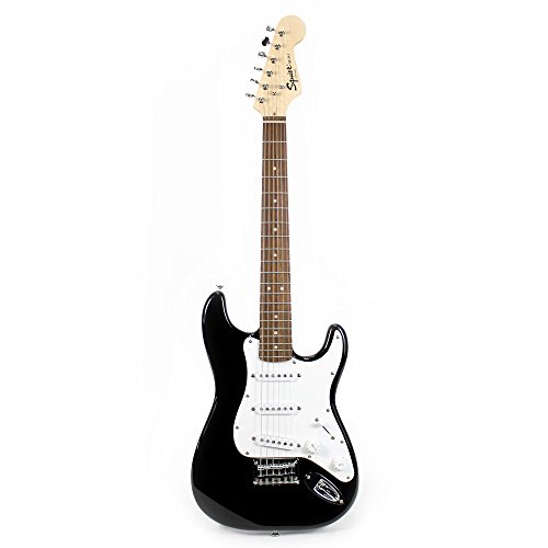 Squier by Fender Mini Strat Beginner Electric Guitar, Rosewood Fingerboard - Black