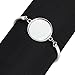 Linsoir Beads Alloy 20mm Cabochon Bangle Bracelet Base Adjustable Chain Bracelet Setting Round Blank Bezel Tray Pack of 5