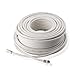 Cable Matters RG6 Coaxial Cable - 100ft, [CL2 Rated for in-Wall Use] (CM) Quad Shield Coaxial Cable, RG6 Coax Cord for TV, Digital Router, Satellite Receiver and More, White