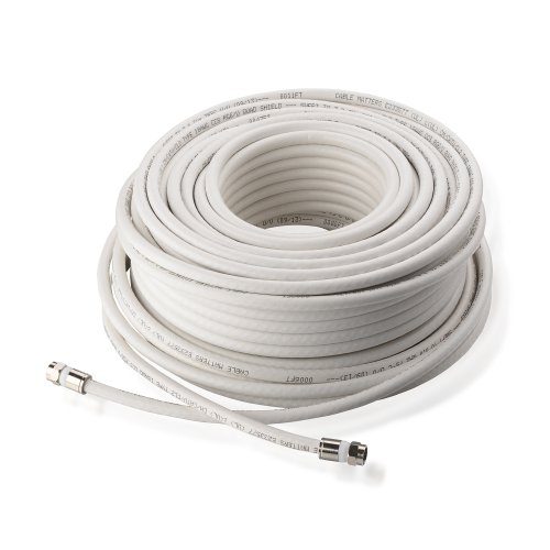 Cable Matters CL2 in-Wall Rated (cm) Quad Shielded Coaxial Cable (RG6 Cable, Coax Cable) in White 100 Feet - Thumbnail 2