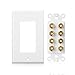 Cable Matters Speaker Wire Wall Plate, Gold Plated Speaker Wall Plate with Banana Plug Binding Post for 4 Speakers, White