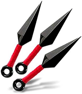 Amazon 1stモール 忍者の道具 手裏剣 苦無 クナイ 小道具 武器 劇 演技 イベント ショー 稽古 おもちゃ 子供 コスプレ 赤クナイ３本セット St Nindou Rd3 変身アクセサリー おもちゃ