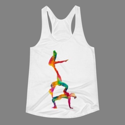 MADE IN USA! Unique tank top. Designed and printed in California! Artsy top/original yoga top/gymnastics gift/women activewear/watercolor shirt/acro gymnastics gift