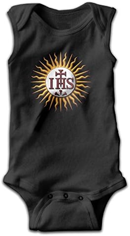 Xgnzyq IHS Symbol Catholic Cute Infant Baby Boy Sleeveless Toddler Climb Jumpsuit|Crawling Clothes Newborn