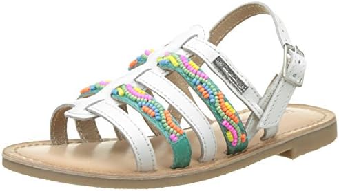 LES TROPEZIENNES par M BELARBI Little Girls Leather Sandals White Size 34